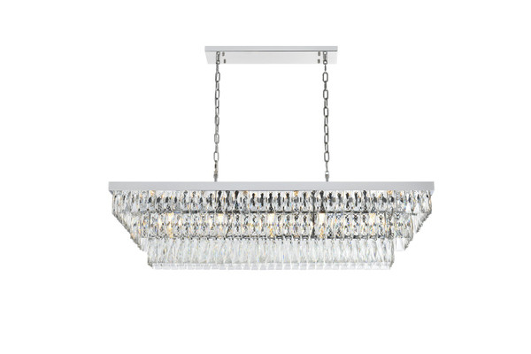 Elegant Lighting - 1060G48C - 17 Light Chandelier - Josephine - Chrome and Clear