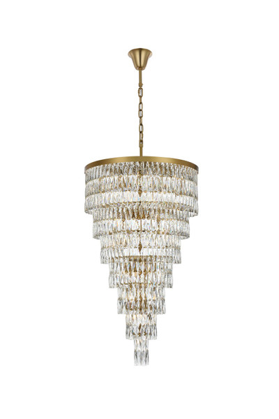 Elegant Lighting - 1060SR32SG - 41 Light Chandelier - Josephine - Satin Gold and Clear