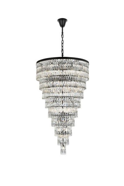Elegant Lighting - 1060SR41BK - 61 Light Chandelier - Josephine - Black and Clear