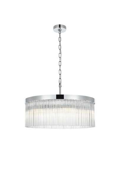 Elegant Lighting - 1070D24C - Six Light Chandelier - Harlow - Chrome and Clear