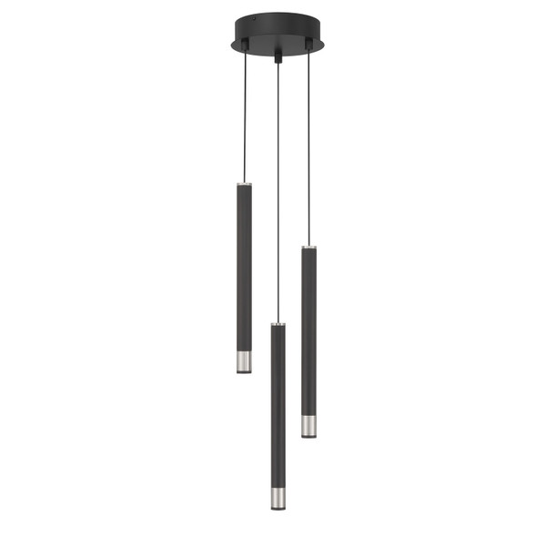 George Kovacs - P5400-691-L - LED Pendant - Wand - Brushed Nickel and Coal Highlights