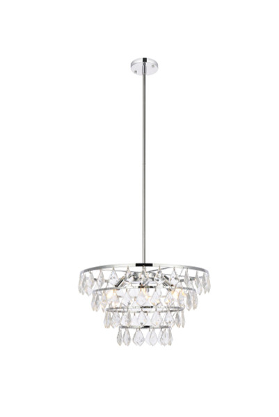 Elegant Lighting - 1101D20C - Six Light Pendant - Ella - Chrome