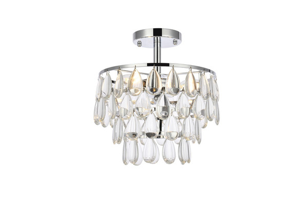 Elegant Lighting - 1103F12C - Three Light Flush Mount - Mila - chrome