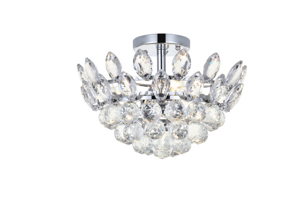 Elegant Lighting - 1105F14C - Three Light Flush Mount - Emilia - Chrome
