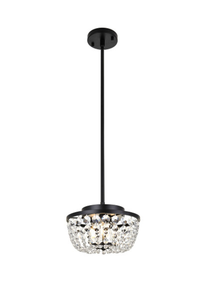 Elegant Lighting - 1114D10BK - Three Light Pendant - Gianna - Black