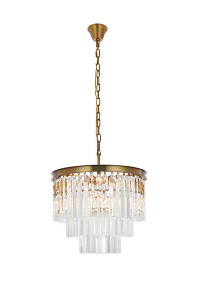 Elegant Lighting - 1201D20SG/RC - Nine Light Chandelier - Sydney - satin gold
