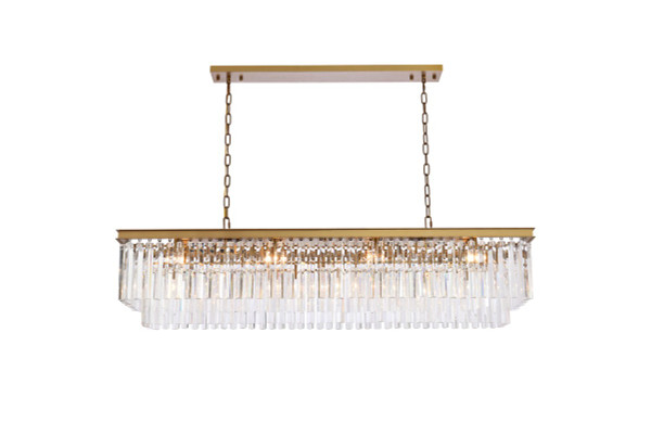 Elegant Lighting - 1202D60SG/RC - 12 Light Chandelier - Sydney - satin gold