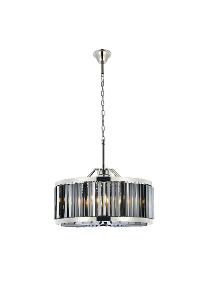 Elegant Lighting - 1203D28PN-SS/RC - Eight Light Chandelier - Chelsea - Polished nickel
