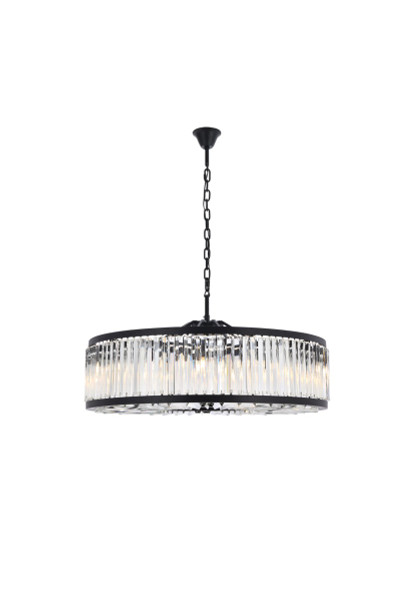 Elegant Lighting - 1203G43MB/RC - Ten Light Chandelier - Chelsea - Matte Black