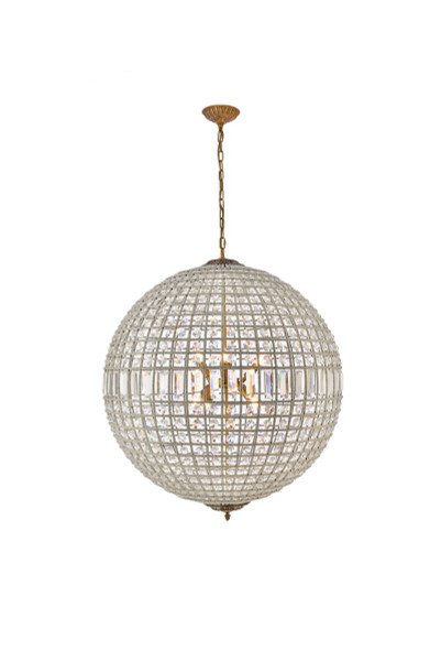 Elegant Lighting - 1205G36FG/RC - Eight Light Chandelier - Olivia - French Gold