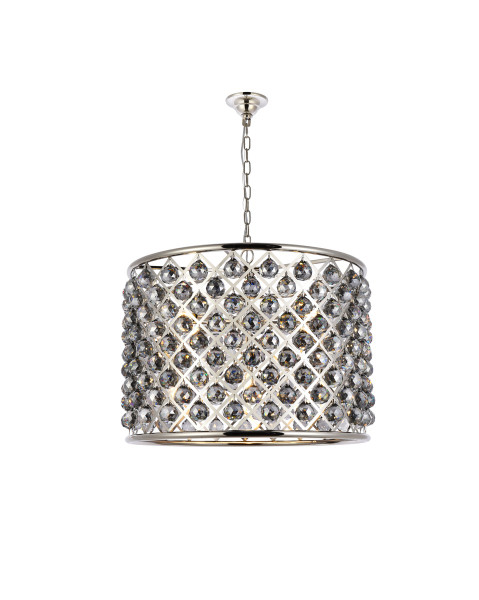 Elegant Lighting - 1206D27PN-SS/RC - Eight Light Chandelier - Madison - Polished nickel