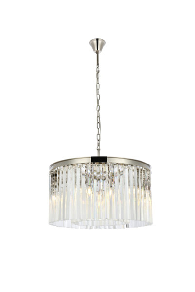 Elegant Lighting - 1208D26PN/RC - Eight Light Chandelier - Sydney - Polished nickel