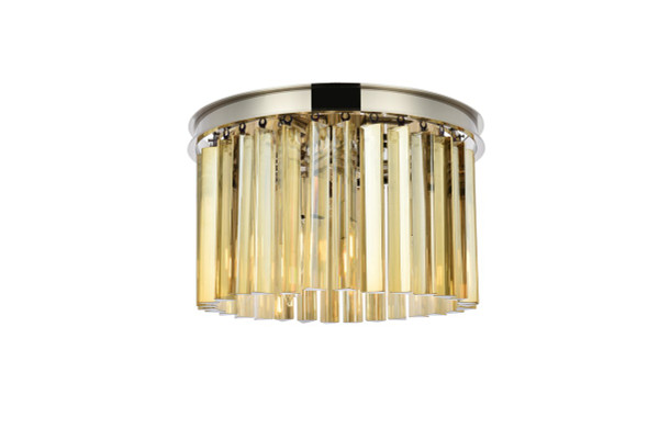 Elegant Lighting - 1208F16PN-GT/RC - Three Light Flush Mount - Sydney - Polished nickel