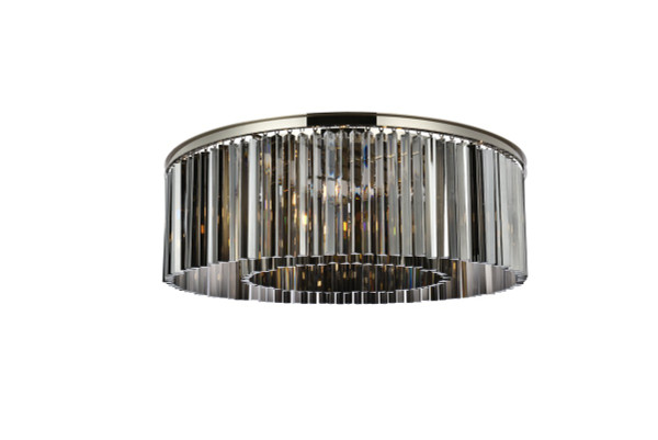 Elegant Lighting - 1208F43PN-SS/RC - Ten Light Flush Mount - Sydney - Polished nickel
