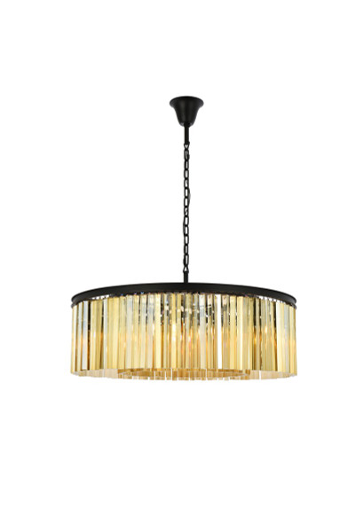 Elegant Lighting - 1208G43MB-GT/RC - Ten Light Chandelier - Sydney - Matte Black