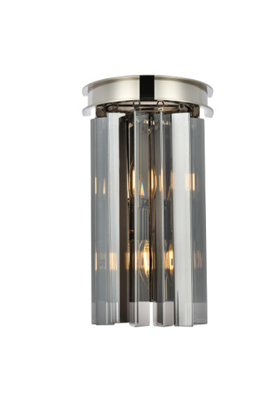 Elegant Lighting - 1208W8PN-SS/RC - Two Light Wall Sconce - Sydney - Polished nickel