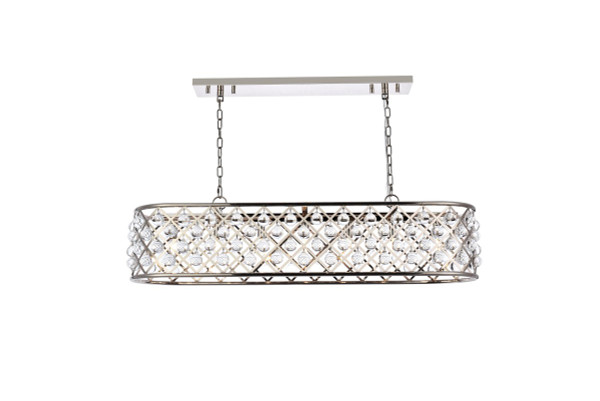 Elegant Lighting - 1215G50PN/RC - Seven Light Chandelier - Madison - Polished Nickel