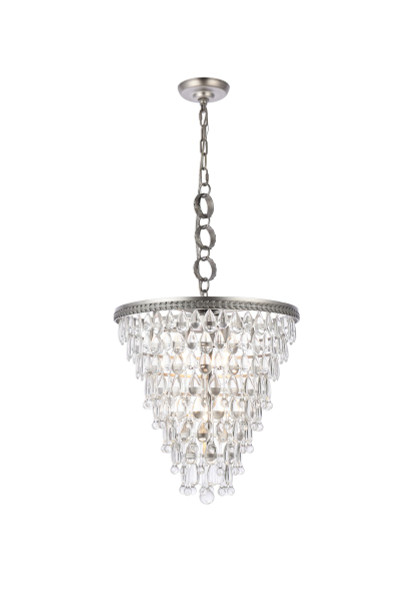 Elegant Lighting - 1219D18AS/RC - Five Light Pendant - Nordic - Antique Silver
