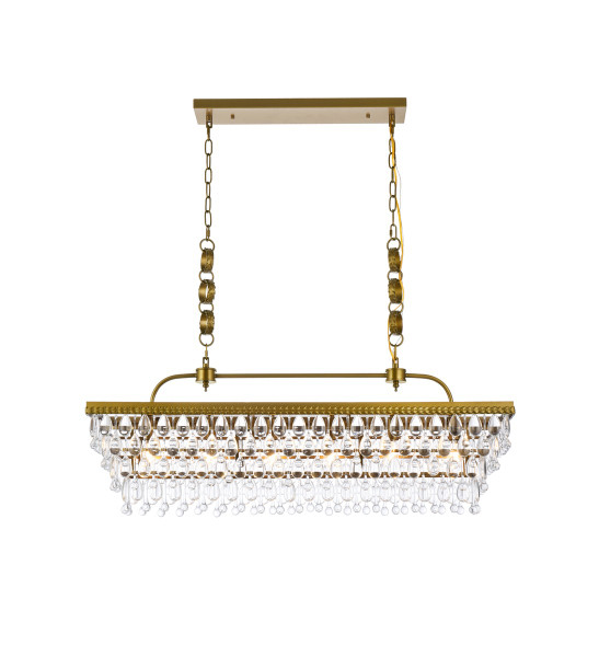Elegant Lighting - 1219G40BR - Six Light Pendant - Nordic - Brass