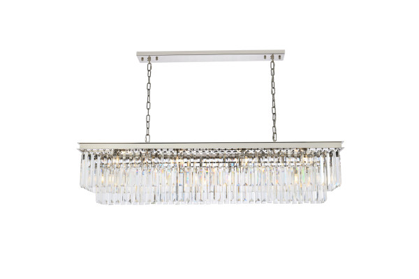 Elegant Lighting - 1232D60PN/RC - 12 Light Chandelier - Sydney - Polished nickel