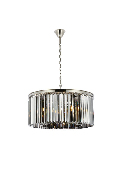 Elegant Lighting - 1238D31PN-SS/RC - Eight Light Chandelier - Sydney - Polished nickel