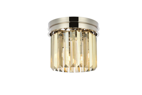 Elegant Lighting - 1238F12PN-GT/RC - Three Light Flush Mount - Sydney - Polished nickel