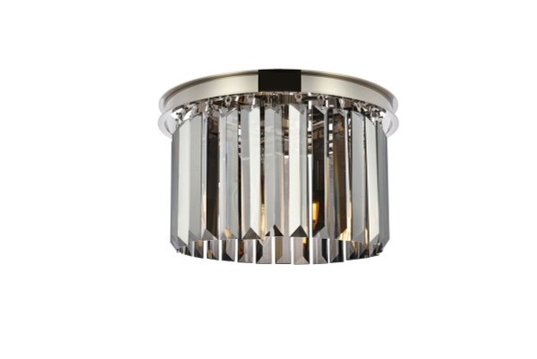 Elegant Lighting - 1238F16PN-SS/RC - Three Light Flush Mount - Sydney - Polished nickel