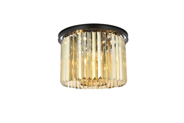 Elegant Lighting - 1238F20MB-GT/RC - Six Light Flush Mount - Sydney - Matte Black