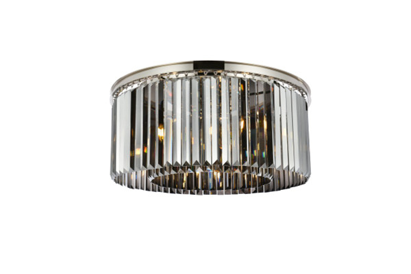 Elegant Lighting - 1238F31PN-SS/RC - Eight Light Flush Mount - Sydney - Polished nickel