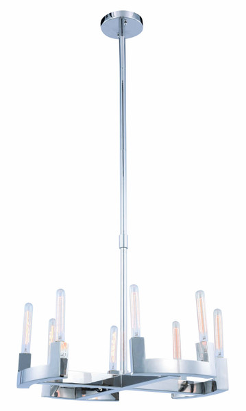 Elegant Lighting - 1525D26PN - Eight Light Chandelier - Corsica - Polished Nickel