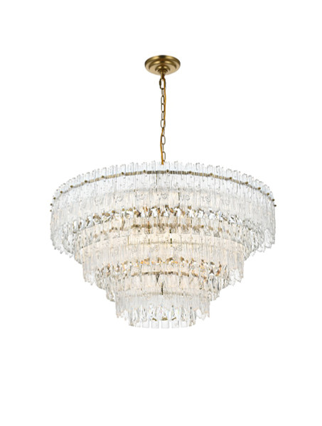 Elegant Lighting - 1780D31SG - Ten Light Pendant - Emilia - Satin Gold