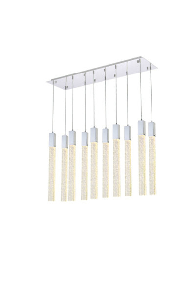 Elegant Lighting - 2066D42C - Ten Light Pendant - Weston - chrome
