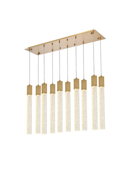 Elegant Lighting - 2066D42SG - Ten Light Pendant - Weston - satin gold