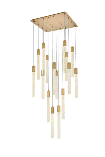 Elegant Lighting - 2066G30SG - 16 Light Pendant - Weston - satin gold