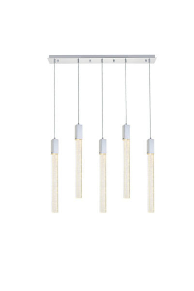 Elegant Lighting - 2066S36C - Five Light Pendant - Weston - chrome