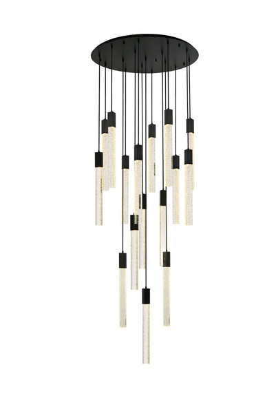 Elegant Lighting - 2067G36BK - 16 Light Pendant - Weston - black