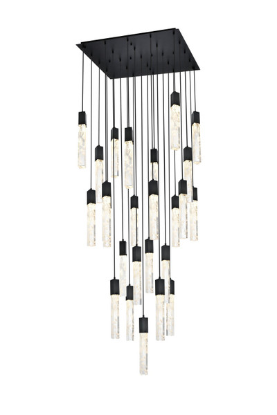Elegant Lighting - 2088G30SG - 16 Light Chandelier - Aurora - Satin Gold and Clear