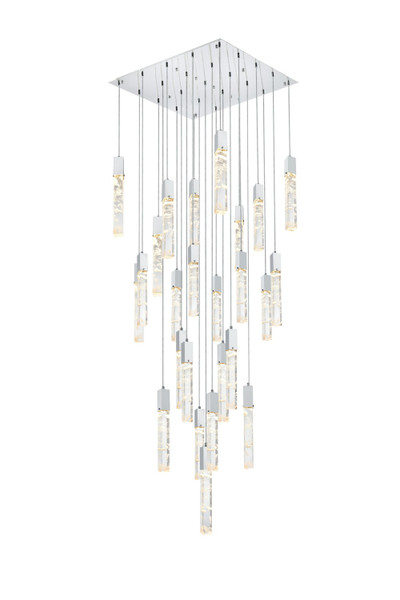 Elegant Lighting - 2088G36C - 25 Light Chandelier - Aurora - Chrome and Clear
