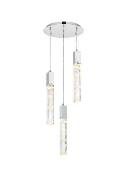 Elegant Lighting - 2089D16C - Three Light Chandelier - Aurora - Chrome and Clear