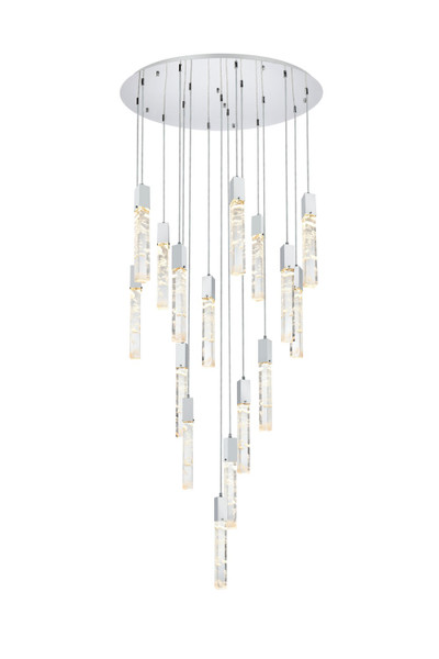 Elegant Lighting - 2089G36C - 16 Light Chandelier - Aurora - Chrome and Clear