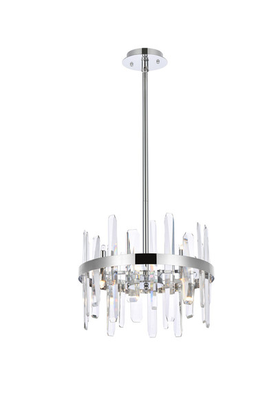 Elegant Lighting - 2200D16C - Eight Light Pendant - Serena - chrome
