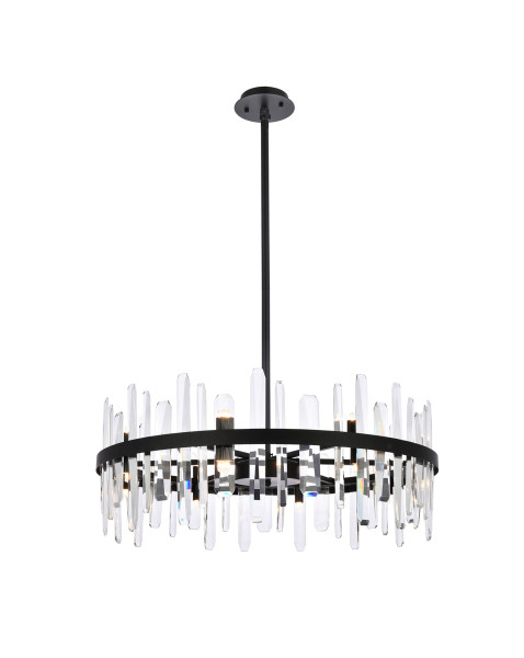 Elegant Lighting - 2200D32BK - 16 Light Chandelier - Serena - black