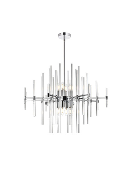 Elegant Lighting - 2502D31C - Eight Light Pendant - Sienna - chrome