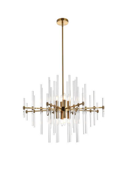 Elegant Lighting - 2502D31SG - Eight Light Pendant - Sienna - gold