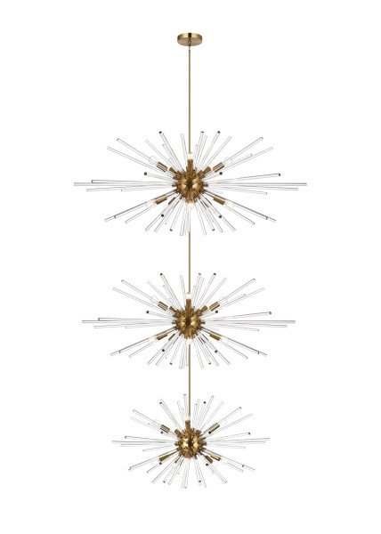Elegant Lighting - 2502G46L3SG - 30 Light Chandelier - Sienna - satin gold