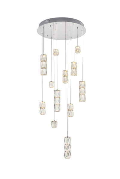 Elegant Lighting - 3500D24C - LED Pendant - Polaris - Chrome