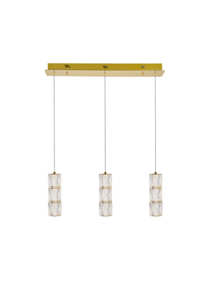 Elegant Lighting - 3500D3G - LED Pendant - Polaris - Gold