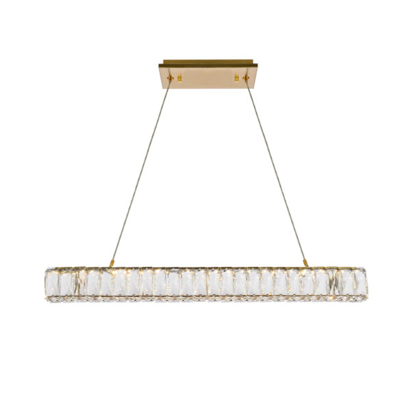 Elegant Lighting - 3502D31G - LED Linear Pendant - Monroe - Gold
