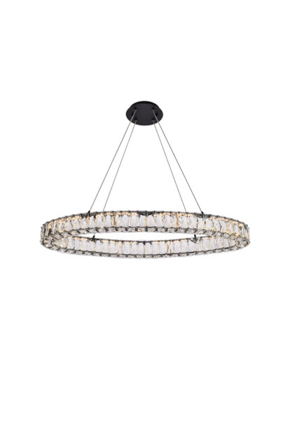 Elegant Lighting - 3503D36BK - LED Pendant - Monroe - Black