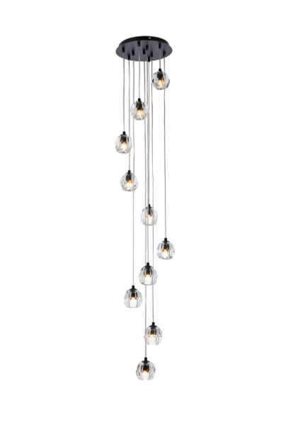 Elegant Lighting - 3505G11BK - LED Pendant - Eren - Black